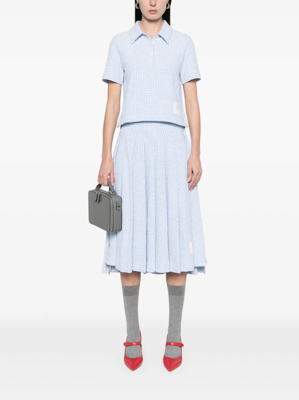 Thom Browne pleated tweed midi skirt | Pleated Skirts | Image 2