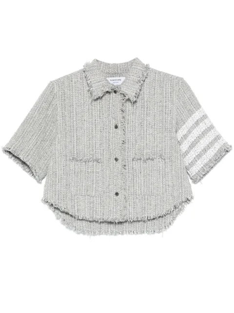 Thom Browne camisa de tweed con motivo 4-Bar