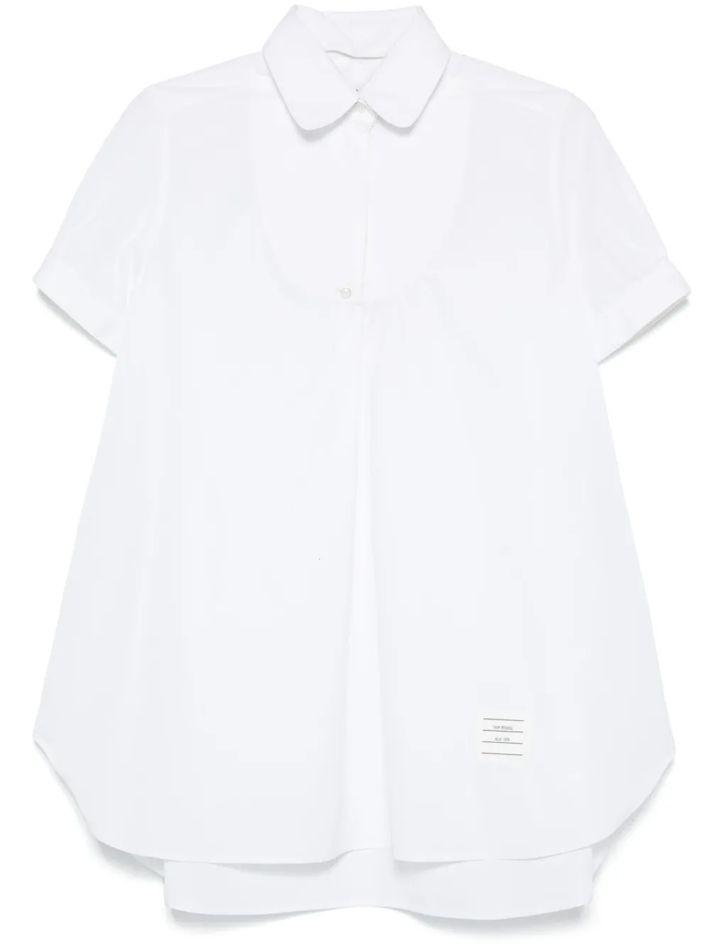Thom Browne bib-detail poplin tunic | White | Image 1