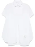 Thom Browne bib-detail poplin tunic - White