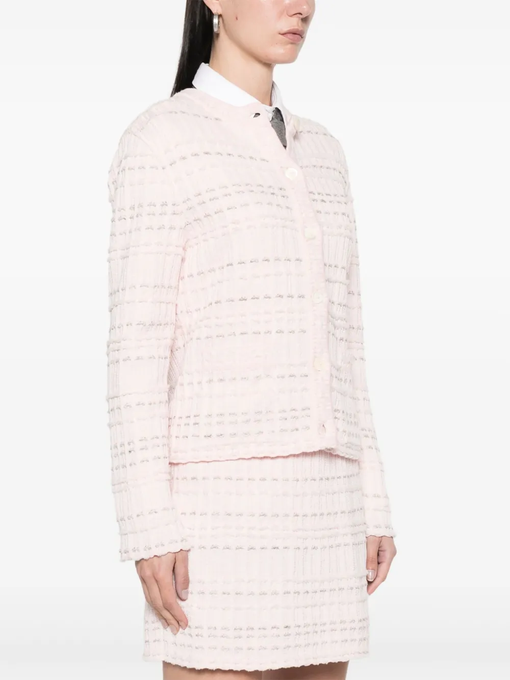 Thom Browne Seersucker katoenen vest Roze