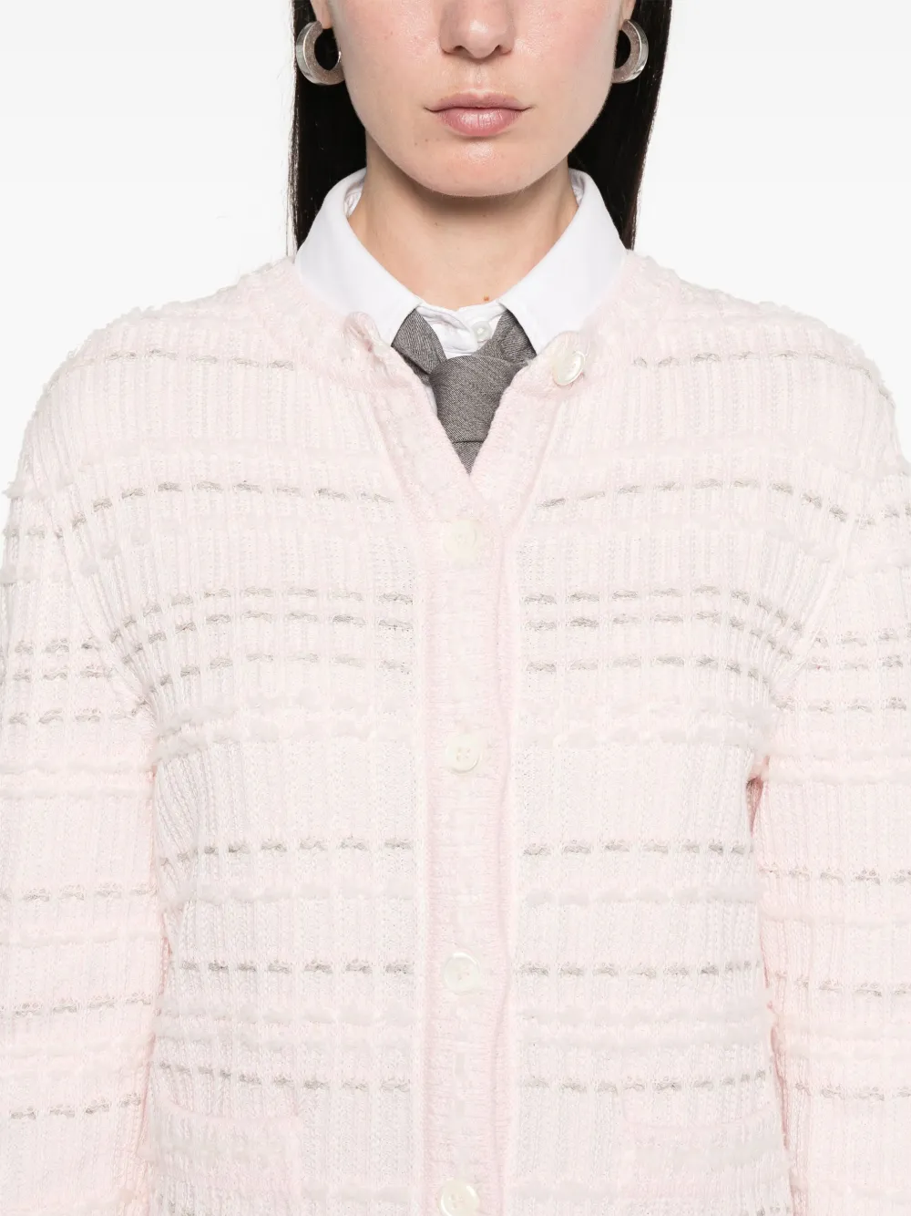 Thom Browne Seersucker katoenen vest Roze