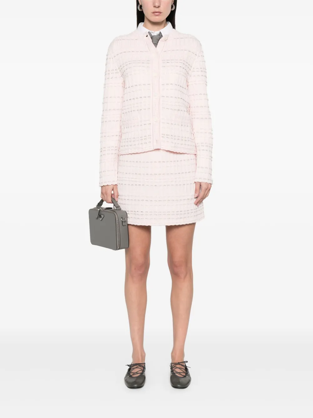 Thom Browne Seersucker katoenen vest Roze