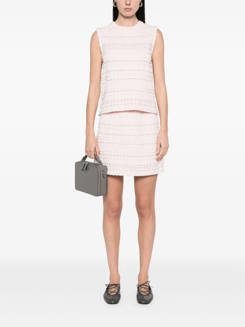 Thom Browne Seersucker katoenen gilet Roze