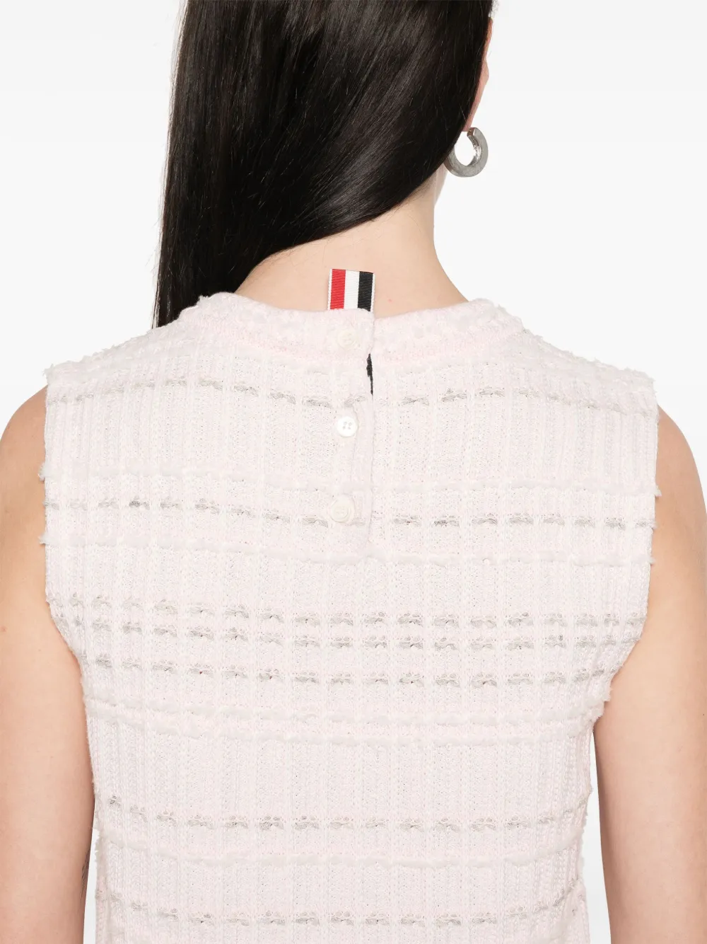 Thom Browne Seersucker katoenen gilet Roze