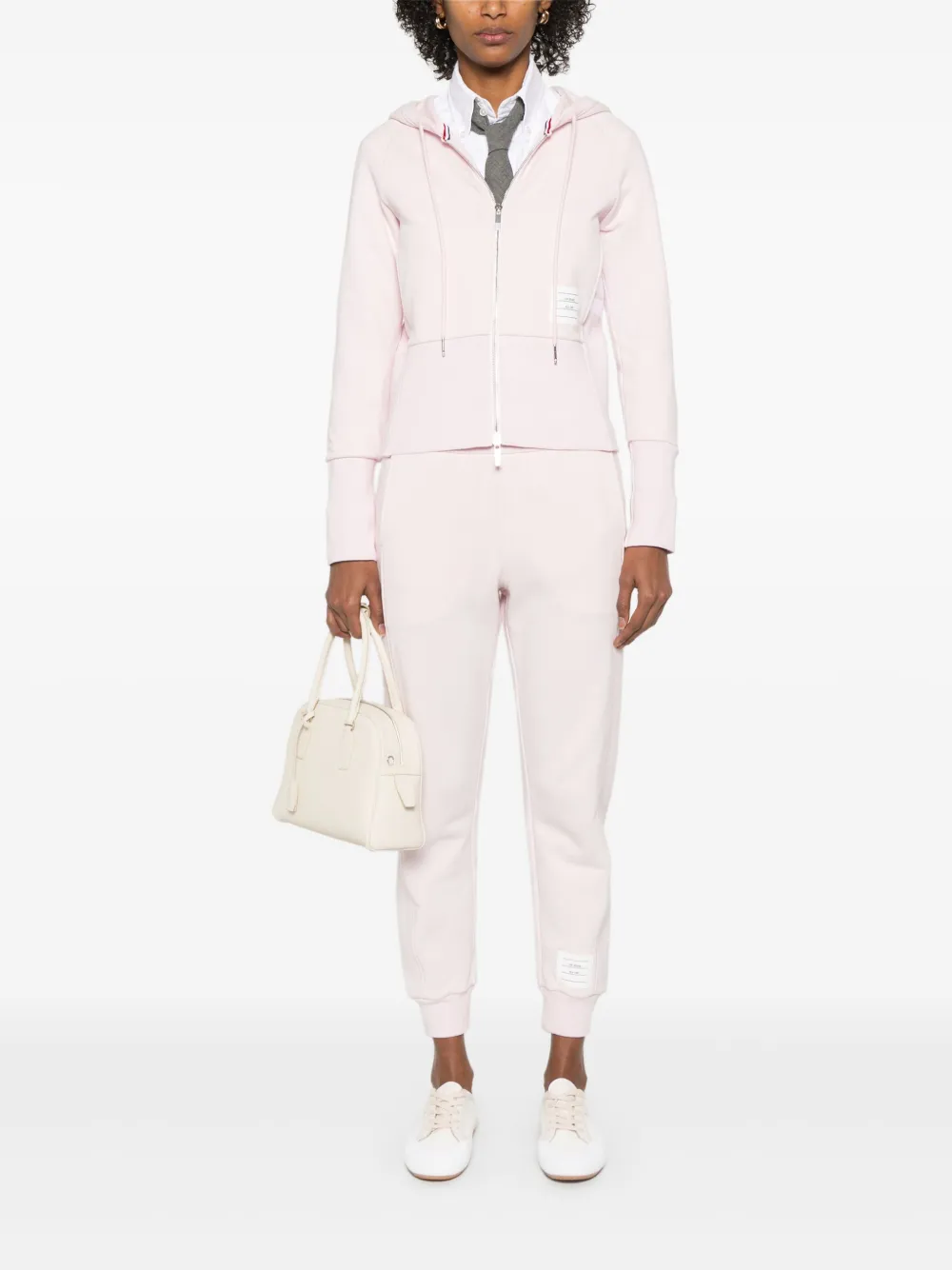 Thom Browne Hoodie met 4 strepen - Roze