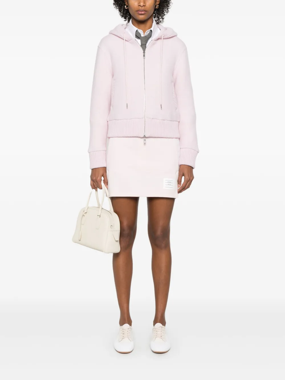 Thom Browne 4-Bar jersey mini-rok - Roze