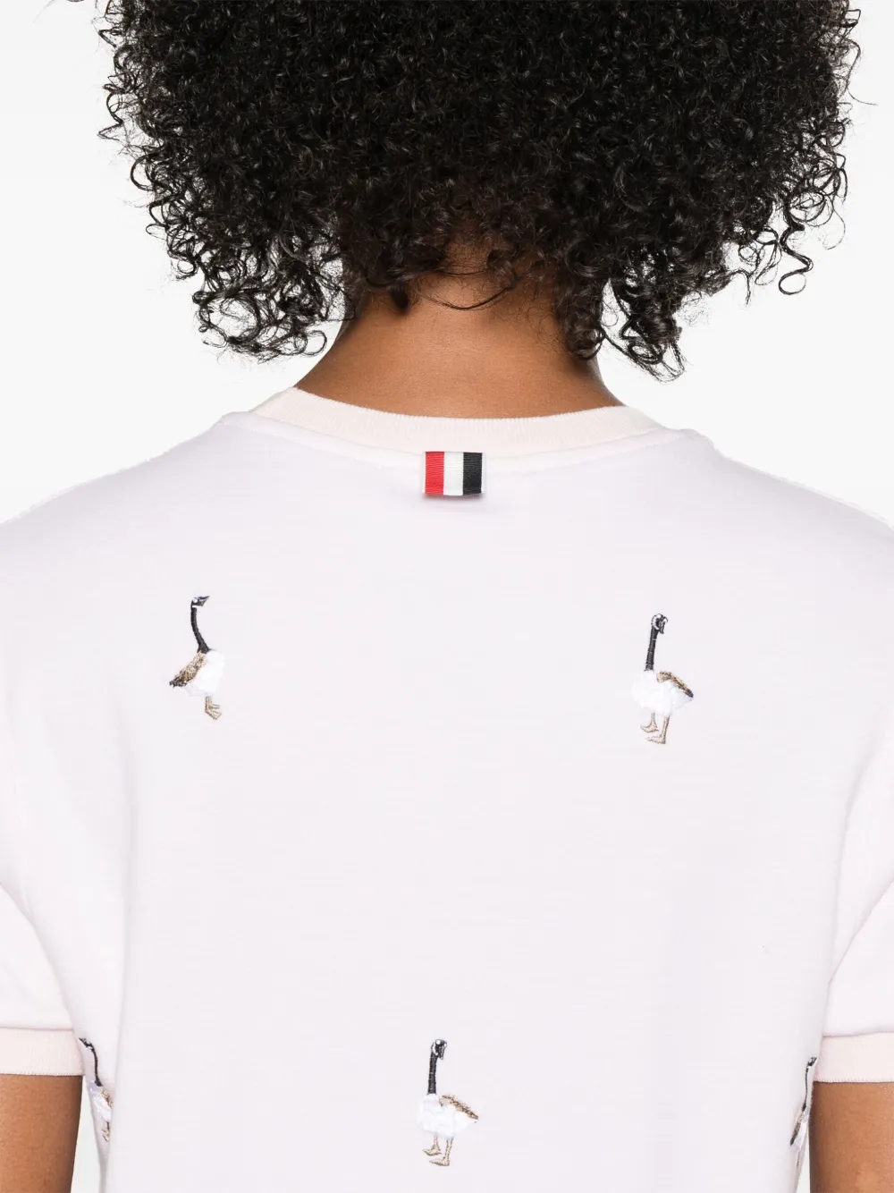 Thom Browne T-shirt met geborduurde ganzen Roze