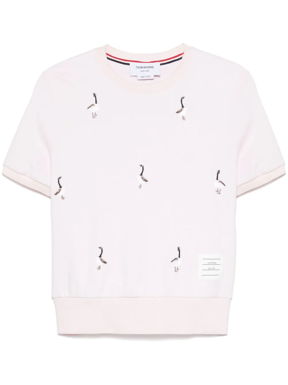 Thom Browne T-shirt met geborduurde ganzen Roze