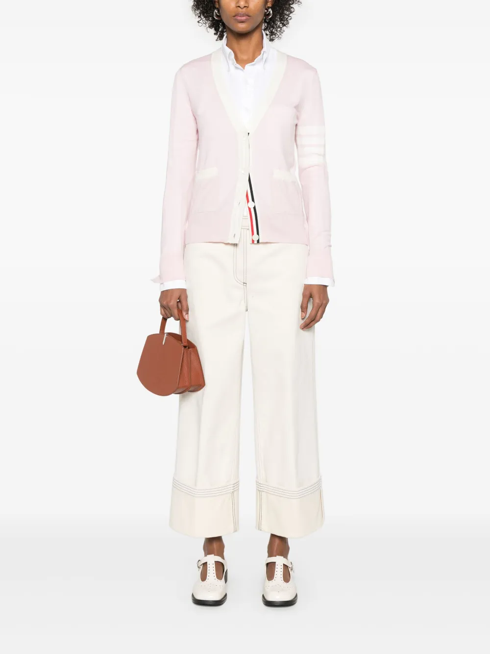 Thom Browne 4 Bar Striped fine-knitted cardigan | Cardigans | Image 2
