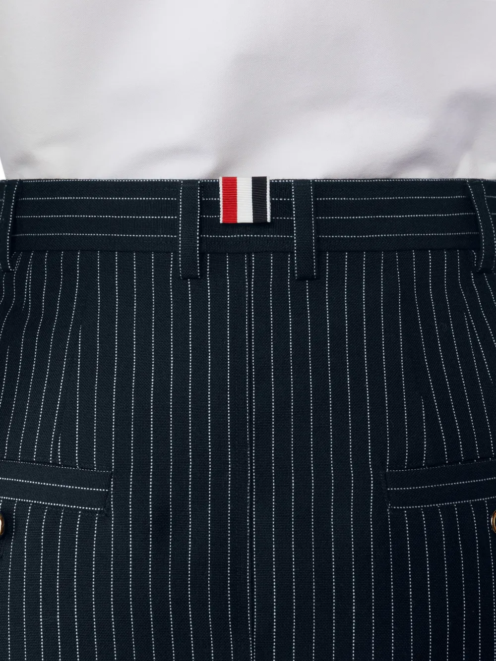 Thom Browne High-waist rok met krijtstreep Blauw
