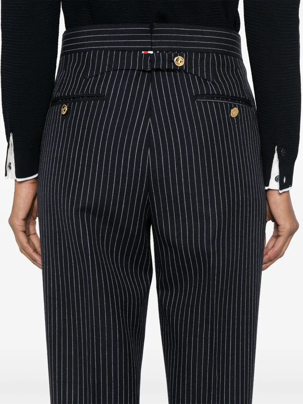 Thom Browne Broek met krijtstreep Blauw