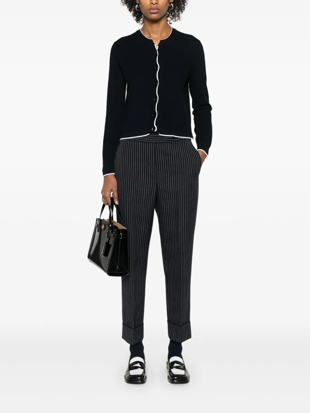 Thom Browne Broek met krijtstreep Blauw