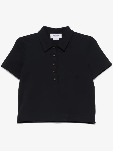 Thom Browne cotton short-sleeve polo top