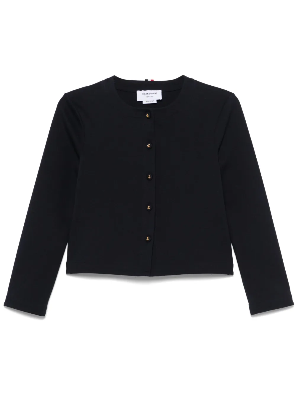 Thom Browne Vest met ankerknopen en ronde hals Blauw