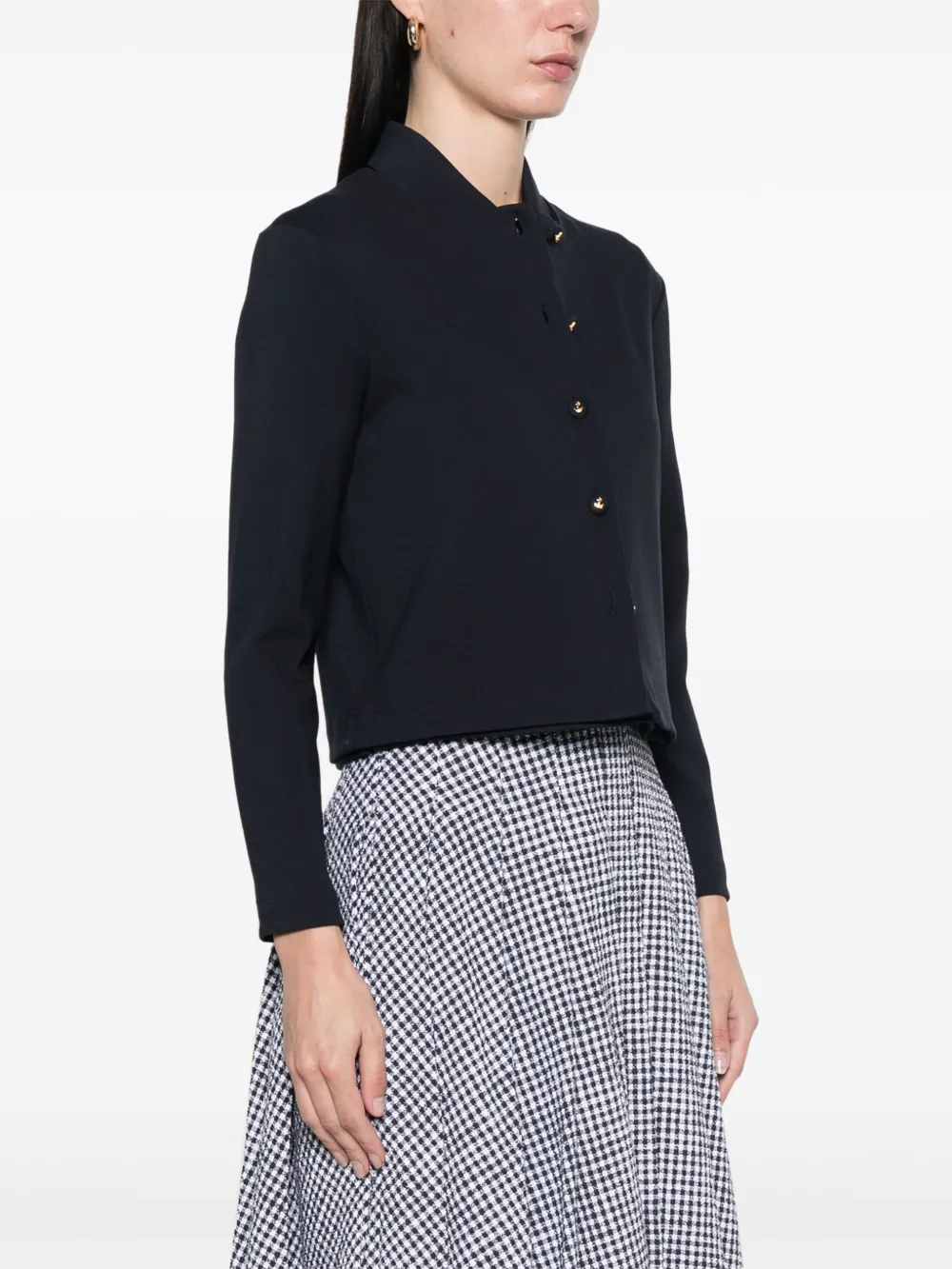 Thom Browne Vest met ankerknopen en ronde hals Blauw