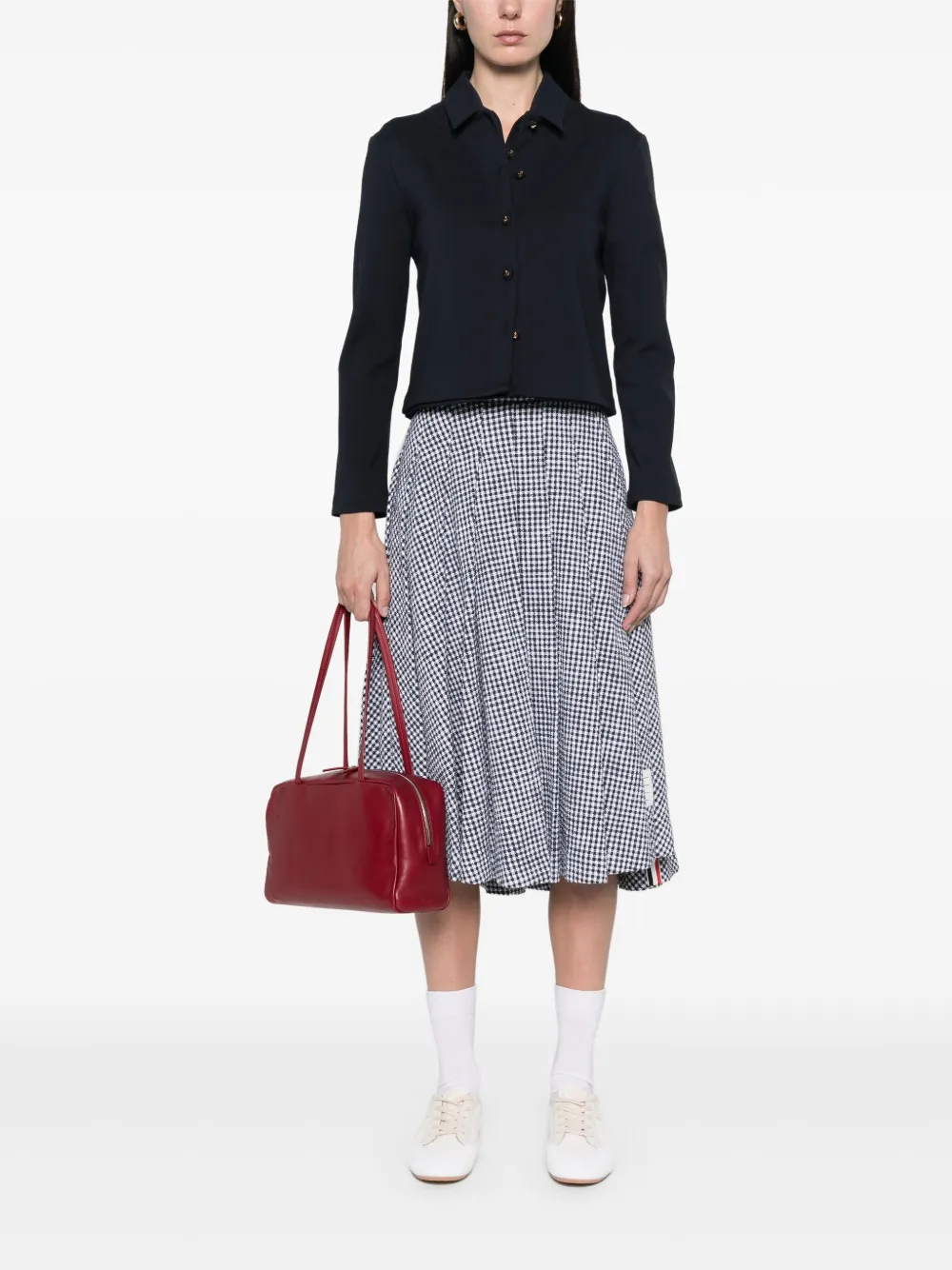 Thom Browne anchor buttons crew-neck cardigan | Cropped Jackets | Image 2