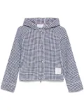 Thom Browne gingham-check tweed jacket - Black