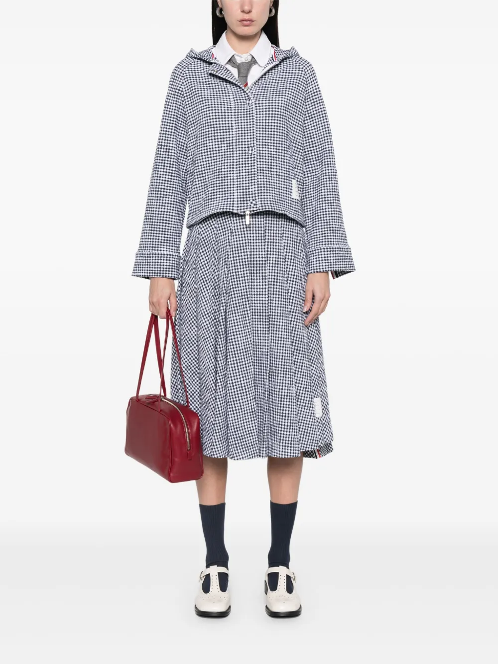 Thom Browne gingham-check tweed jacket | Varsity Jackets | Image 2