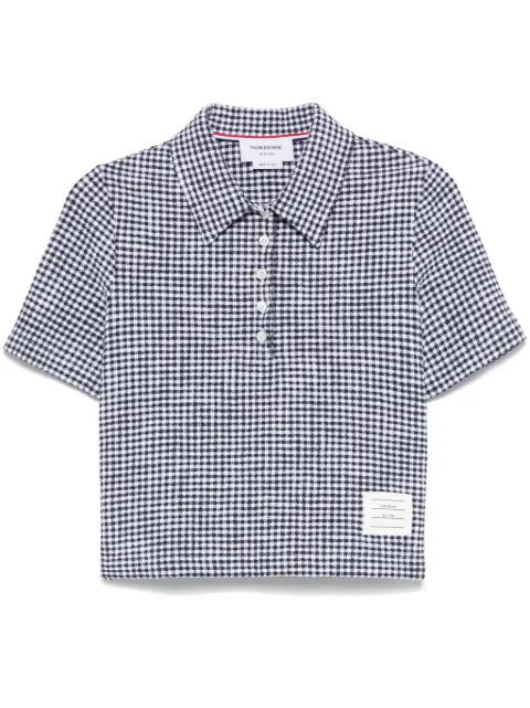 Thom Browne playera tipo polo con motivo de cuadros gingham