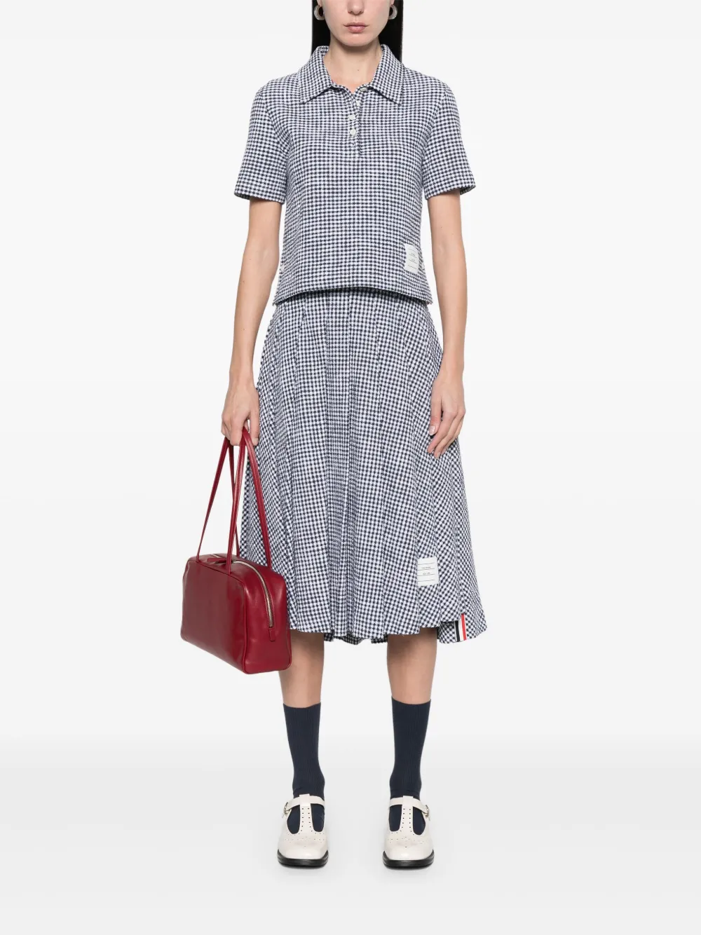 Thom Browne pleated tweed midi skirt | Pleated Skirts | Image 2