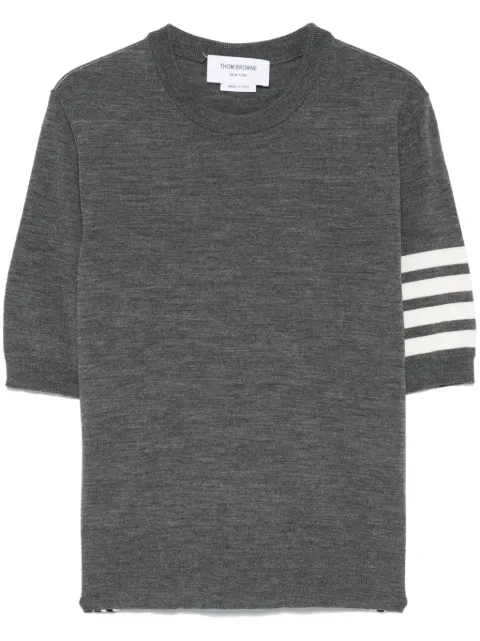 Thom Browne 4 Bar Stripes fine-knit T-shirt