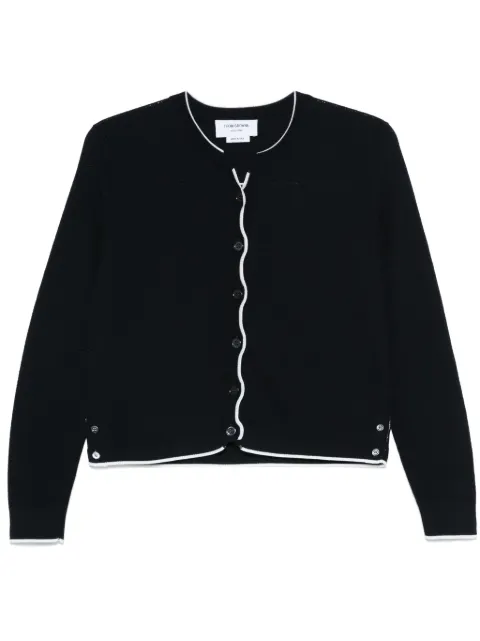 Thom Browne 4 Bar Stripes textured cardigan