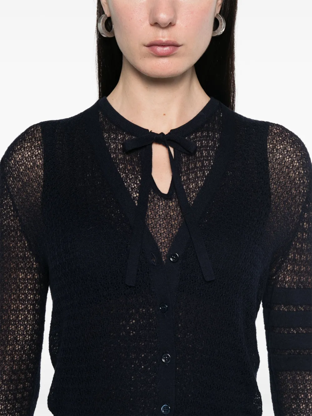 Thom Browne Vest met V-hals Blauw