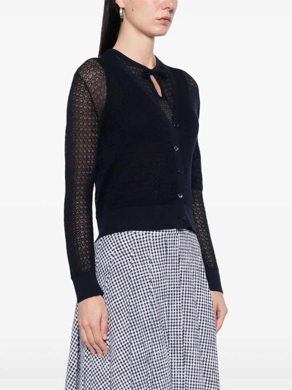 Thom Browne Vest met V-hals Blauw