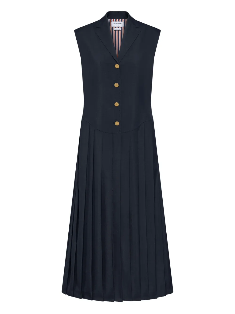Thom Browne Geplooide jurk Blauw