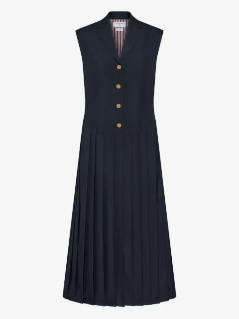Thom Browne vestido sin mangas con pliegues