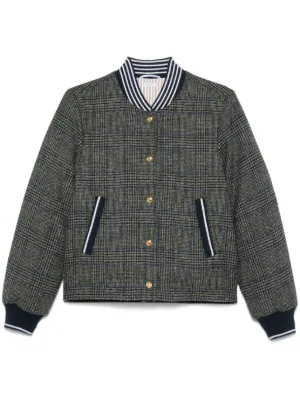 THOM BROWNE トム・ブラウン ツイードジャケット グレー ホームスパン THOM BROWNE トム・ブラウン ツイードジャケット グレー ホーム