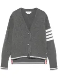 Thom Browne Geese-intarsia 4 Bar Stripes cardigan - Grey