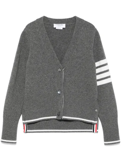 Thom Browne 4 Bar Stripes Cardigan mit Gänse-Intarsie