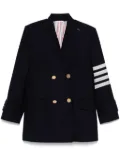 Thom Browne 4 Bar Stripes waistcoat and peacoat set - Blue