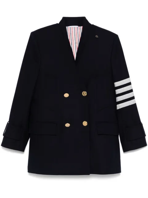 Thom Browne 4 Bar Stripes waistcoat and peacoat set