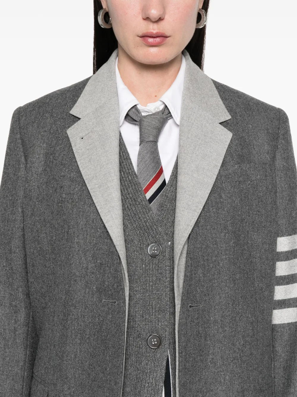 Thom Browne Flanellen blazer Grijs