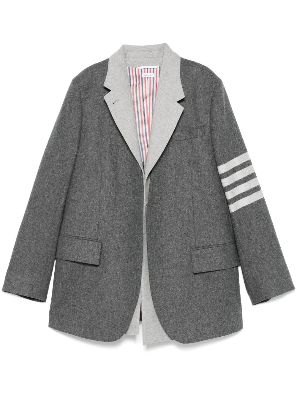 Thom Browne Flanellen blazer Grijs