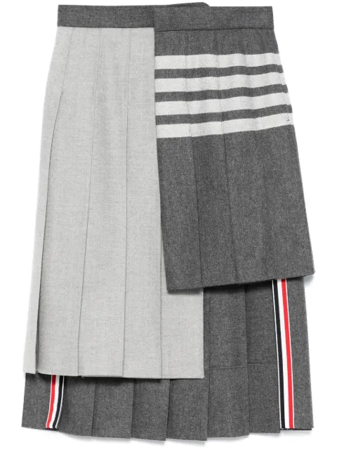 Thom Browne 四条纹百褶中长半身裙