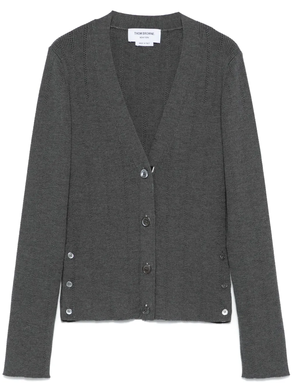 Thom Browne Pointelle ribgebreid vest Grijs