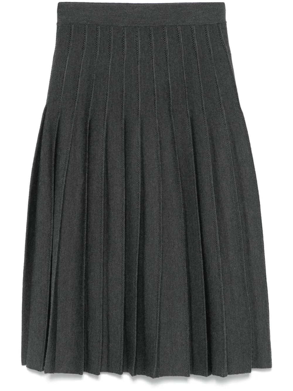 Thom Browne Pleated Pointelle Midi Skirt