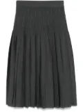 Thom Browne pleated pointelle midi skirt - Grey