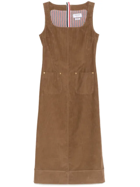Thom Browne vestido midi con cuello mao
