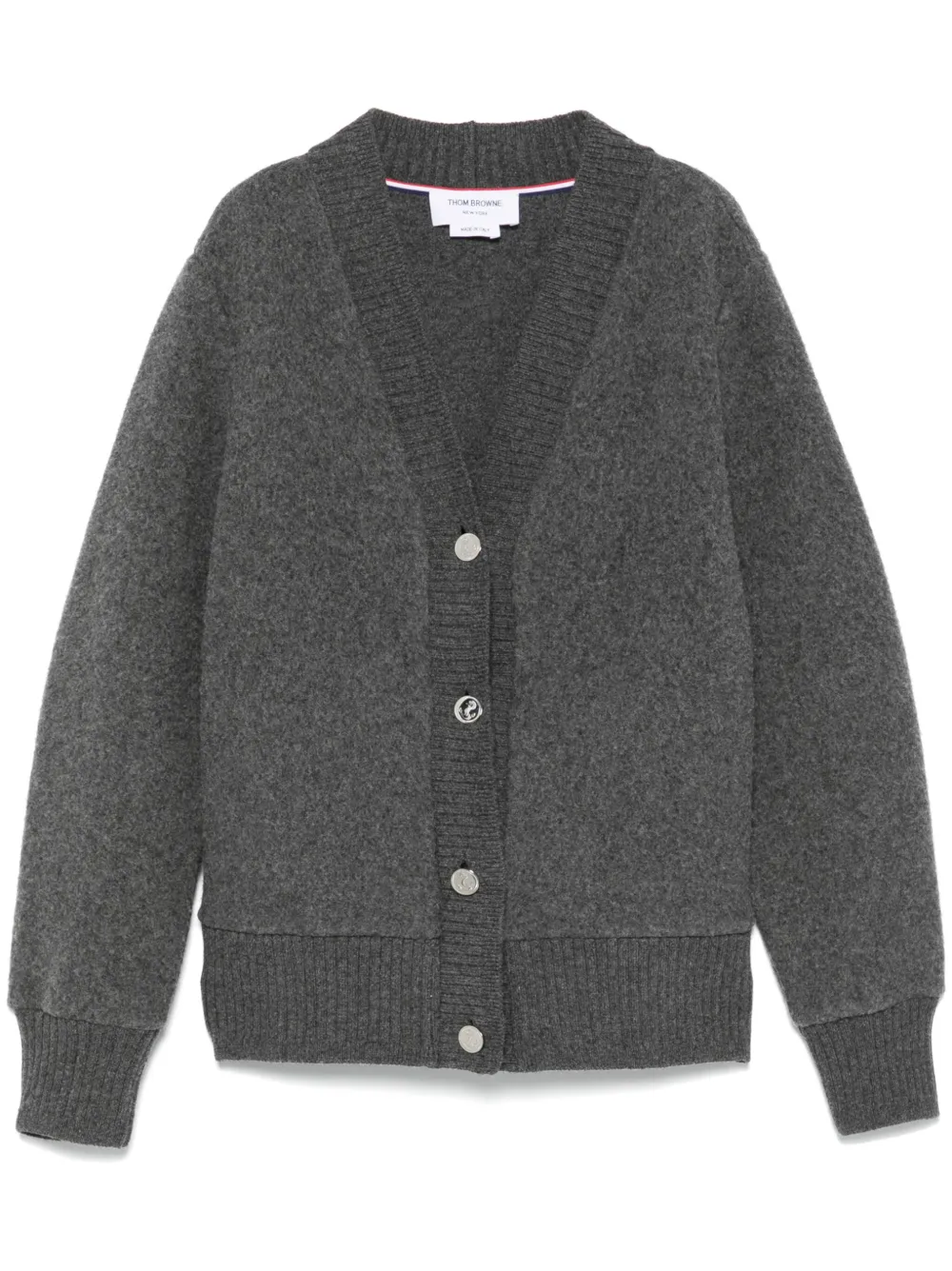 Thom Browne Fleece vest met V-hals Grijs