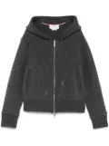 Thom Browne zip-up wool hoodie - Grey