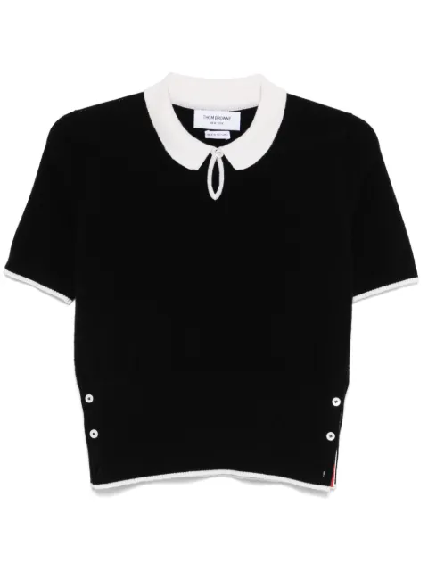 Thom Browne keyhole cashmere polo shirt