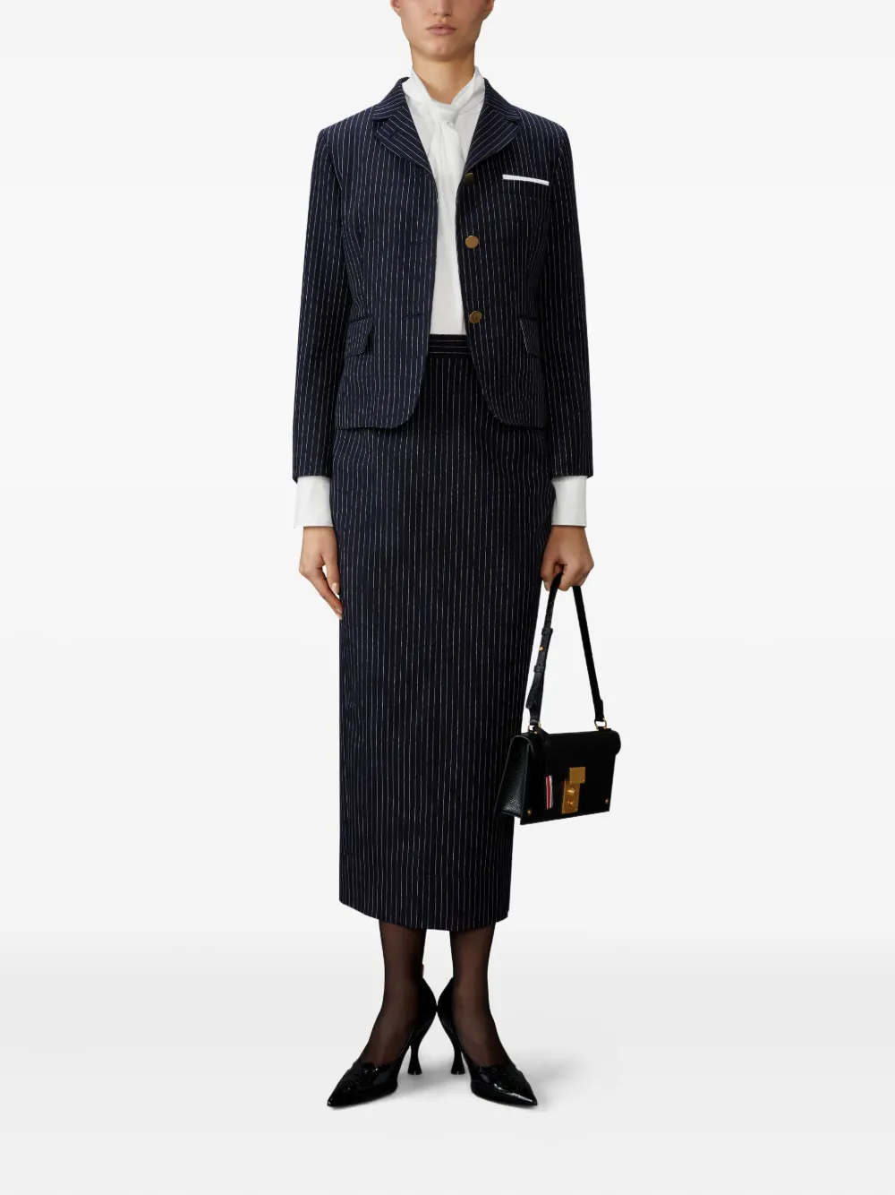 Thom Browne Blouse met afneembare kraag - Wit