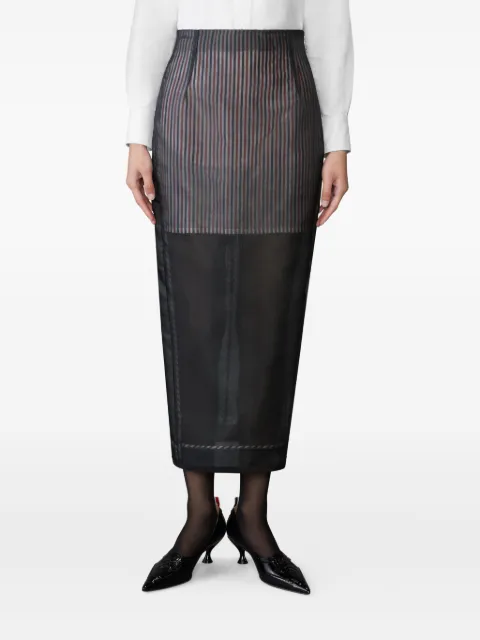 Thom Browne striped organza pencil skirt