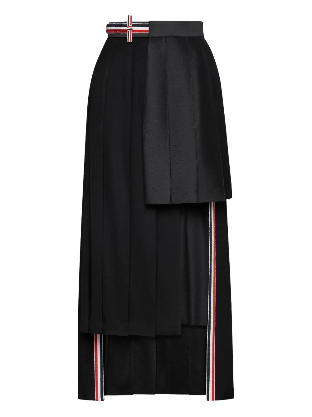 Thom Browne pleated panelled maxi skirt | Black | Image 1