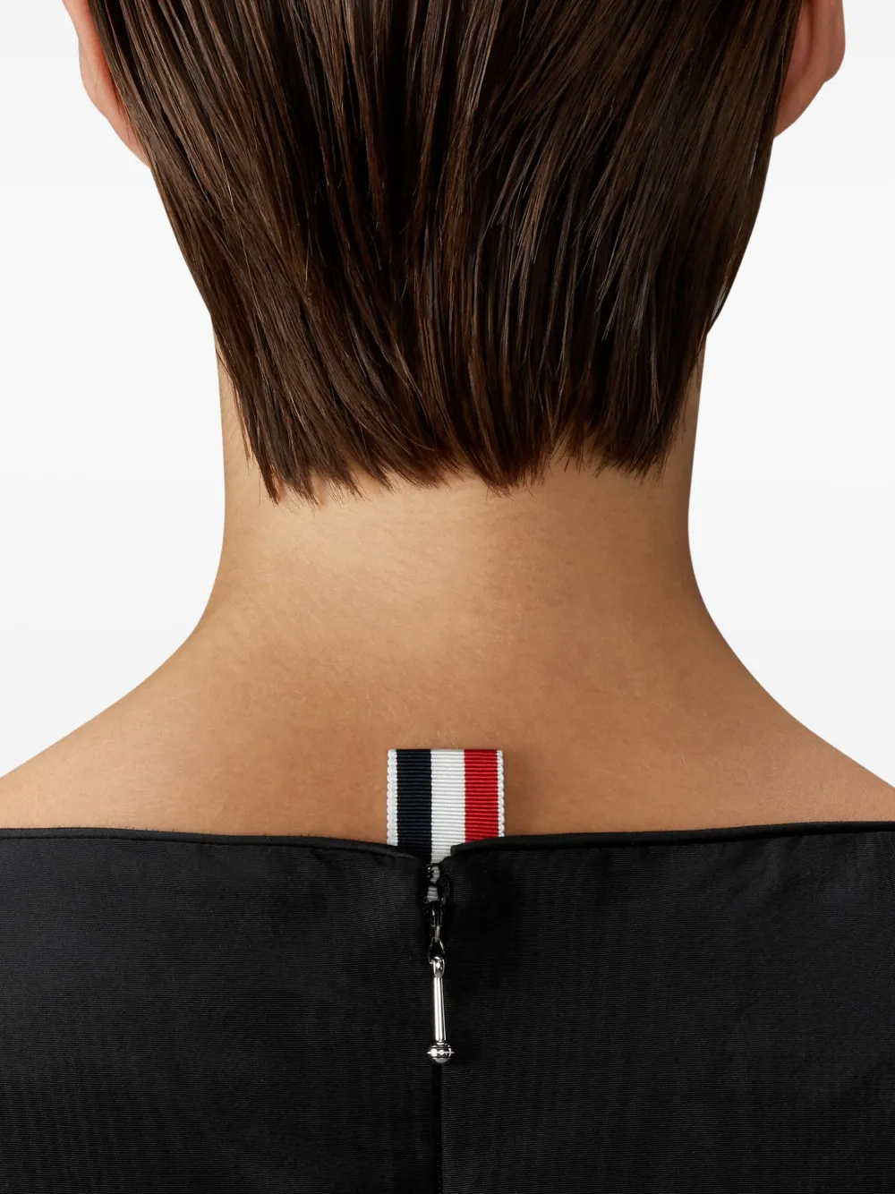 Thom Browne Maxi-jurk met ceintuur en boothals Zwart